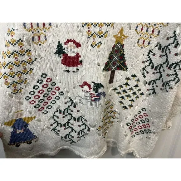 Vintage Weathervane Holiday Motif Sweater Size Small - Picture 4 of 8